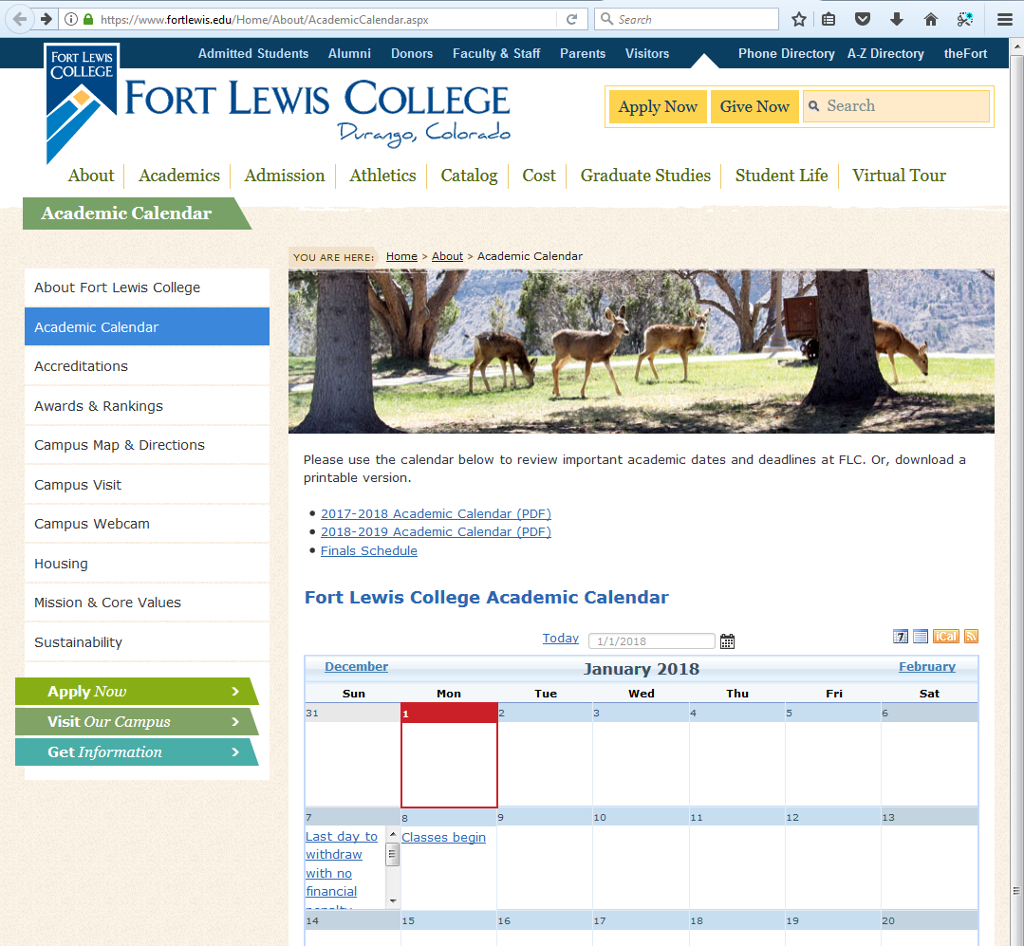 Fort Lewis 2025 Academic Calendar